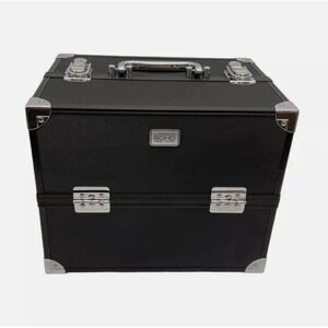 London SOHO New York Black Professional Makeup Train Case Organizer Vanity Box